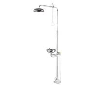 qodxcrfv Station de Lavage Oculaire et Douche d'Urgence - Débit Constant, Soudure Sans Couture, Pour Sécurité en Usine, Labo, Environnements Industriels