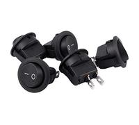 Qoekacy 5pcs SPST noir bouton marche/arret Tour interrupteur a bascule 6 a/250 v AC 10 a/125V