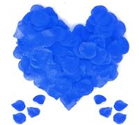 QOEOTUY 1200 Pièces Rose Artificielle - Petale de Rose Decoration pour Mariage, Saint Valentin, Ambiance Romantique (Bleu)
