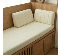 QOEUIUJ Coussin de Lecture Dos, Oreiller Triangulaire Tissu Bouclette Doux, Grand Dossier Lit Canapé, Support Tête de Lit Déhoussable pour Coin Lecture Sol, Adulte Déco(Crème,50x50cm 1Pc)