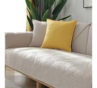 QOEUIUJ Housse de Canapé d'angle en Forme de L Housse Velours Épaisse, Matelassée et Réversible avec Fixation Anti-Dérapant for Canapés Sectionnels(Gris Clair,90x120cm/35x47in)