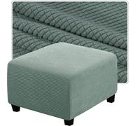 QOEUIUJ Housse de Pouf Carré 35x35 50x50 Housse de Ottomane 40x40 45x45 60x60 Housse de Tabouret 100x100 30×30 Housses de Repose-Pieds en Jacquard(Sage,78x78cm)