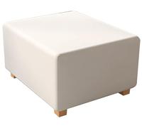 QOEUIUJ Housse de Pouf Carré en Velours Doux 60-99cm, Revêtement Extensible pour Repose-Pieds, Protection de Meuble Élégante et Lavable, Ajustement Universel(Beige,64x64cm)