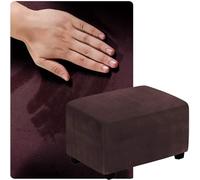 QOEUIUJ Housse de Pouf de Taille Personnalisée, Housse de Repose-Pieds Velours, Protecteur de Ottomane, Dites-Moi la Taille Dont Vous Avez Besoin et Nous la personnaliserons for Vous(Brun,80x150cm)