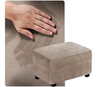 QOEUIUJ Housse de Pouf de Taille Personnalisée, Housse de Repose-Pieds Velours, Protecteur de Ottomane, Dites-Moi la Taille Dont Vous Avez Besoin et Nous la personnaliserons for Vous(Kaki,75x95cm)