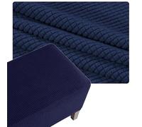 QOEUIUJ Housse Ottomane Extensible, Housse de Pouf Carré 35x35 50x50 40x40 45x45 60x60 100x100 Housse de Tabouret Protecteur de Repose-Pieds Meubles(Navy-Blue,38x38in/95x95cm)