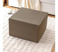 QOEUIUJ Housse Pouf Carré 50x50 40x40 45x45 35x35 60x60 100x100 65x65 55x55 cm Protège-Tabouret Extensible Jacquard Tissu Élastique Recouvre-Pouf Salon Familial Décor(Taupe,40x40cm)