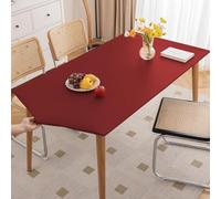 QOEUIUJ Nappe de Table Carré Imperméable 60×60-100×100cm Protège-Tableau Élastique Rectangulaire 60×120 80×130 90×150 90×140cm Housse de Table Anti-Tache à Bords Stretch(Bourgogne,60x60cm/24x24in)