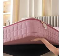 QOEUIUJ Protege Matelas 140x190 Matelassé Personnalisable Bonnet jusqu'à 30cm avec Tout Autour Housse de Matelas Intégrale(Color 2,140x240x25cm)