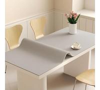 QOEUIUJ Protège Table en Silicone Épais Tapis De Bureau Imperméable Protection Plan De Travail Cuisine Résistant À La Chaleur Nappe Antidérapante sur Mesure(Gris,90x150cm)