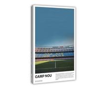 QOGDAF Impression sur toile du stade FC Barcelone Camp Nou Barca Messi - Décoration murale pour salon, chambre à coucher - 20 x 30 cm