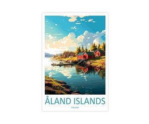 QOGDAF Impression sur toile pour salon, chambre à coucher, îles Aland, 40 x 60 cm