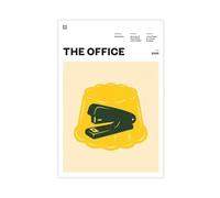 QOGDAF The US Office Poster vintage rétro sur toile pour décoration de chambre à coucher, bureau, chambre, cadeau 30 x 45 cm
