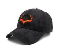 QOHNK Casquette De Baseball Camouflage pour Homme, Unisexe Casquettes De Pêche Réglables, Casquette Jungle Chapeau Chasse Plein Air Chapeau De Chasse Tête De Cerf 3D,Chapeaux De Randonnée Noir