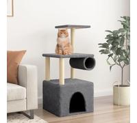 qohoio Arbre à Chat avec griffoirs en sisal Gris foncé 109,5 cm,Arbre A Chat Cactus,Arbre A Chat Fleur,Arbre A Chat Mural