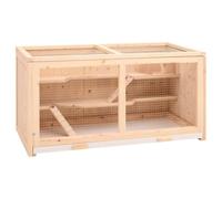 qohoio Cage à Hamster 104x52x54 cm Bois Massif de Sapin,Cage pour Chien,Cage pour Chat,Chenil pour Chien