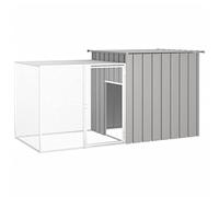 qohoio Cage pour Poules Gris 200x91x100 cm Acier galvanisé Cage pour Chien,Cage pour Chat,Chenil pour Chien