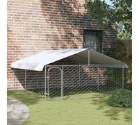 qohoio Chenil extérieur avec Toit 300x300x150 cm Cage pour Chien,Cage pour Chat,Chenil pour Chien