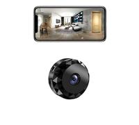 qoiq Camera Espion WiFi 1080P Mini Caméra de Surveillance Interieur/extérieur sans Fil avec Enregistrement Camera Espion a Distance Discrete Enregistreur Spy Cam Detecteur Mouvement (Light Black)