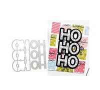 Qoiseys Christmas HO! Matrices de découpe en métal, Gabarits de découpe pour la fabrication de cartes, pochoirs de découpe pour bricolage, scrapbooking, album photo, papier décoratif, gaufrage