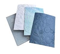 Qoiseys Dossier de gaufrage texturé 3D en bambou pour la fabrication de cartes, les loisirs créatifs, le scrapbooking, album photo (16 x 11,4 cm) (09)