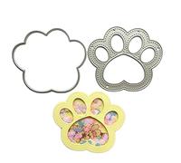Qoiseys Matrices de découpe en métal avec motif patte de chat pour la fabrication de cartes, pochoirs de découpe pour bricolage, scrapbooking, album photo, papier, gaufrage