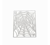 Qoiseys Matrices de découpe en métal en forme de toile d'araignée d'Halloween pour la fabrication de cartes, pochoirs de découpe pour bricolage, scrapbooking, album photo, papier décoratif, gaufrage