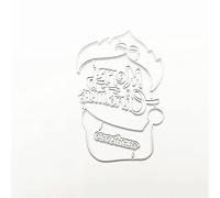 Qoiseys Matrices de découpe en métal Père Noël pour la fabrication de cartes, pochoirs de découpe pour le bricolage, le scrapbooking, les albums photo, les travaux manuels, le gaufrage