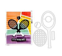 Qoiseys Matrices de découpe en métal pour raquette de tennis - Pour bricolage, scrapbooking, album photo, papier décoratif, bricolage, gaufrage