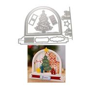 Qoiseys Matrices de découpe en métal sur le thème du sapin de Noël pour la fabrication de cartes, le scrapbooking, l'album photo, le papier, le gaufrage