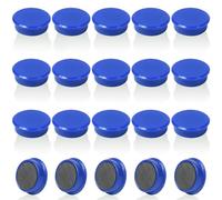 QOJOPU Aimant Frigo - 20PCS Aimant Puissant et Plats - Petit Aimant Rond, Aimants Tableau Magnétique, Bleus Mini Magnet Frigo Decoratif Magnets pour Tableau Blanc, Maison, Bureau, Cuisine, Bricolage