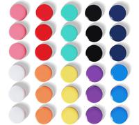 QOJOPU Aimant Frigo - 30PCS Aimant Puissant 10 Couleurs, Aimants Tableau Magnétique Décoratif, Petit Aimant Plat Mini Rond Magnet pour Tableau Blanc, Bureau, Calendrier, Réfrigérateur, Images, Carte