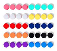 QOJOPU Aimant Frigo - 40PCS Aimant Puissant 10 Couleurs, Aimants Tableau Magnétique Décoratif, Petit Aimant Plat Mini Rond Magnet pour Tableau Blanc, Bureau, Calendrier, Réfrigérateur, Images, Carte
