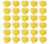 QOJOPU Aimant Frigo - Aimant Puissant Décoratif Mini Cœur Plat 30PCS Jaune Aimants Tableau Magnétique, Magnet Frigo Petits Aimant Tableau Blanc Magnets pour Calendrier, Carte, Maison, Bureau, Cuisine