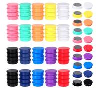 QOJOPU Aimant Frigo Aimant Puissant, Lot de 100 Petit Aimant Rond Plat, 10 Couleurs Aimants Tableau Magnétique, Mini Magnet Frigo Décoratif pour Tableau Blanc, Calendrier, Images, Carte, Bureau, École