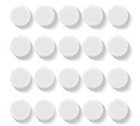 QOJOPU Aimant Frigo Aimant Puissant Rond - 20PCS Aimants Tableau Magnétique, Petit Aimant Plat Blanc, Mini Magnet Frigo Décoratif pour Tableau Blanc, Calendrier, Images, Carte, Bureau, École,Bricolage