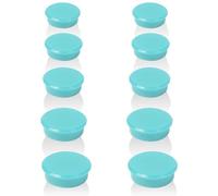 QOJOPU Lot de 10 Aimant Frigo - Aimant Puissant Aimants Tableau Magnétique, Petit Aimant Rond Plat Bleu Menthe pour Tableau Blanc, Photos, Calendrier - Mini Magnet Frigo Décoratif pour Bureau, Cuisine