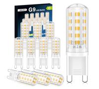 QOJUX G9 Led Blanc Chaud, 3,2 W 520 Lm Classe D'Efficacité Énergétique C Ampoule Led De Remplacement Pour Ampoule Halogène 50 W, 2700 K, Non Dimmable, Ampoule Économique, Lot De 10