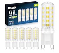 QOJUX G9 Led Blanc Froid, 3,2 W 520 Lm Classe D'Efficacité Énergétique C Ampoule Led De Remplacement Pour Ampoule Halogène 40 W-50 W, 6000 K, Non Dimmable, Ampoule Économique, Lot De 5