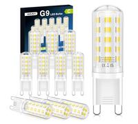 QOJUX G9 Led Blanc Froid, 3,2 W 520 Lm Efficacité Énergétique C Ampoule Led De Remplacement Pour Ampoule Halogène 40 W-50 W, 6000 K, Non Dimmable, Ampoule Économique, Lot De 10