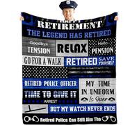 QOJUYO Cadeau de retraite de police, cadeau de retraite pour homme, 152,4 x 127 cm, cadeau de policier à la retraite, cadeau de départ à la retraite pour officier correctionnel, flics, shérif