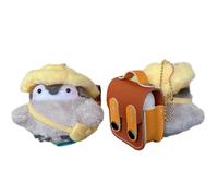 QoKcoahn Coque en peluche mignonne de dessin animé pour AirPods 4 de 4e génération, cartable pingouin duveteux kawaii 3D, coque en silicone souple avec porte-clés cool et amusant pour garçons, filles