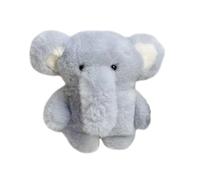 QoKcoahn Coque en peluche mignonne de dessin animé pour AirPods 4 de 4e génération, Kawaii 3D - Coque en silicone souple avec porte-clés - Motif éléphant bleu