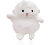 QoKcoahn Coque en peluche mignonne de dessin animé pour AirPods de 2e et 1ère génération, housse en silicone souple 3D Kawaii mouton blanc duveteux avec porte-clés cool amusant garçons filles femmes