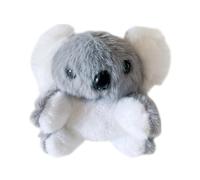 QoKcoahn Coque en peluche mignonne de dessin animé pour AirPods de 2e et 1ère génération, kawaii 3D, koala duveteux, coque en silicone souple gris avec porte-clés, cool et amusant, pour garçons et