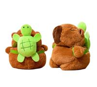 QoKcoahn Coque en peluche mignonne de dessin animé pour AirPods Pro 2e génération, 3D Kawaii tortue Capybara en silicone souple avec porte-clés, pour garçons et filles pour AirPods Pro