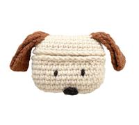 QoKcoahn Coque en peluche mignonne de dessin animé pour AirPods Pro 2e génération, chiot kawaii 3D tricoté en silicone souple avec porte-clés, cool et amusant pour garçons et filles pour AirPods Pro