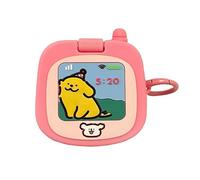 QoKcoahn - Coque mignonne avec motif de dessin animé pour AirPods Pro 2e génération, étui en silicone 3D kawaii avec miroir de maquillage, motif rétro de chiot, rose, avec porte-clés, cool et drôle