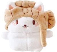 QoKcoahn Coque mignonne en peluche de dessin animé pour AirPods Pro 2e génération, 3D Kawaii poisson frit, chat frit, coque en silicone souple avec porte-clés, cool et amusant pour garçons et filles