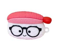 QoKcoahn Étui mignon de dessin animé pour AirPods 4 4e génération, motif sushi 3D Kawaii en silicone souple avec couvercle de lunettes et porte-clés, cool et amusant pour garçons et filles pour